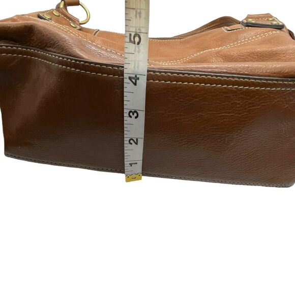 Fossil Satchel Handbag Vintage ZB9570 Womens Brown Leather Double Handles - Picture 8 of 16